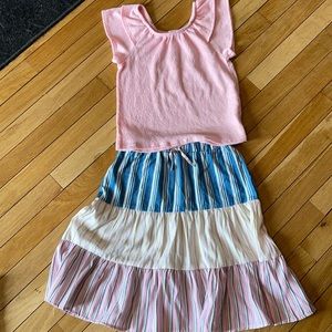 Shirt and skirt matching outfit size 7/8